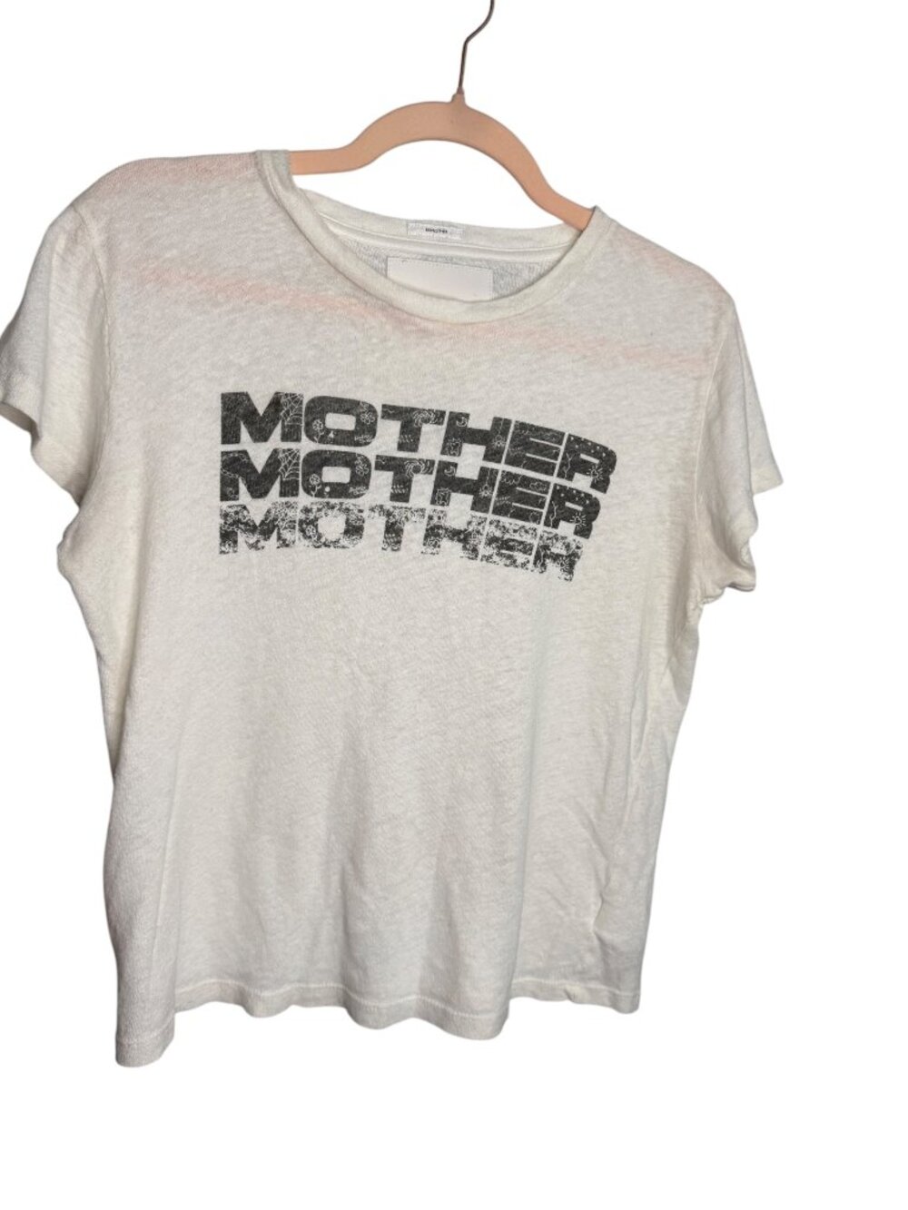 MOTHER The Sinful- Mother Stack- S- Cream/Black MSRP $120